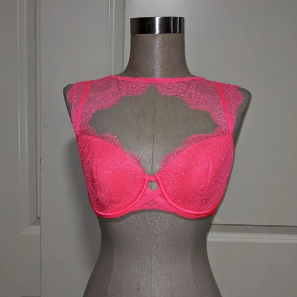 32D Pink Neon Bra - Picture 1 of 3